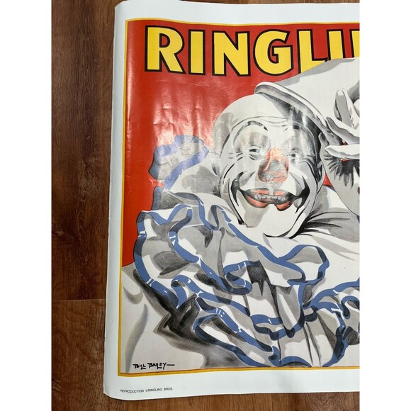 Vintage 90s Ringling Bros. And Barnum & Bailey Circus Advertising Poster 36”x25” - Picture 2 of 9